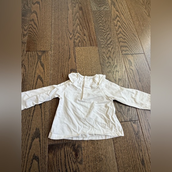 Mayoral Cream Long Sleeve Tee with Pink Print 6-9 months baby European designer - Picture 3 of 4